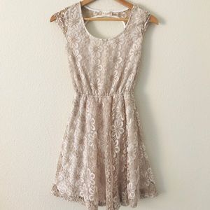 Altar’d State champagne flowered dress